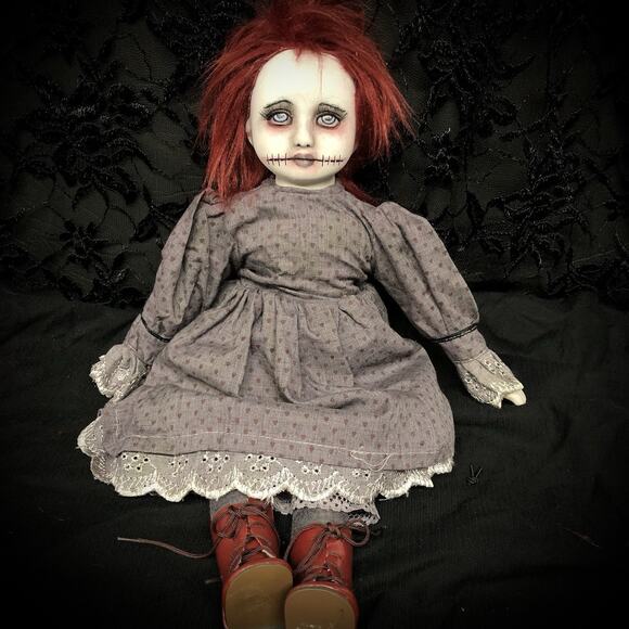 OOAK Creepy Odd 16” Haunted Ghost Doll Scary Halloween Horror Art Doll Prop - Picture 15 of 16